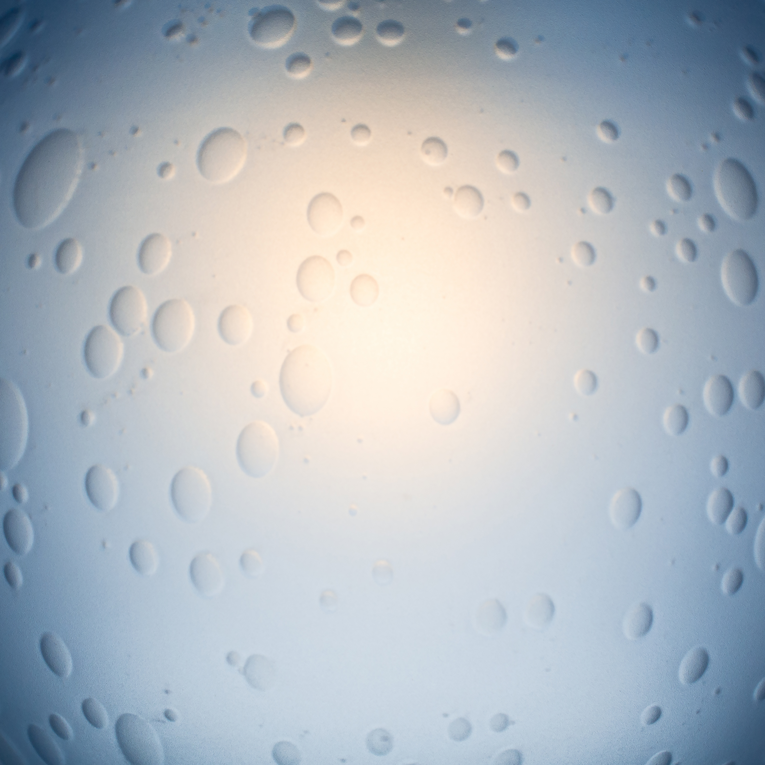 767 Celestial: Single Pendant Light, Steel Blue Glass, Close Up Shot