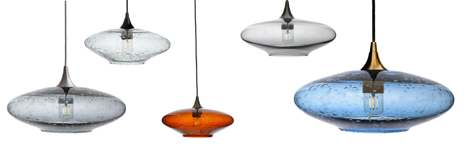 900 Series | Hand-Blown Saucer Light Fixtures