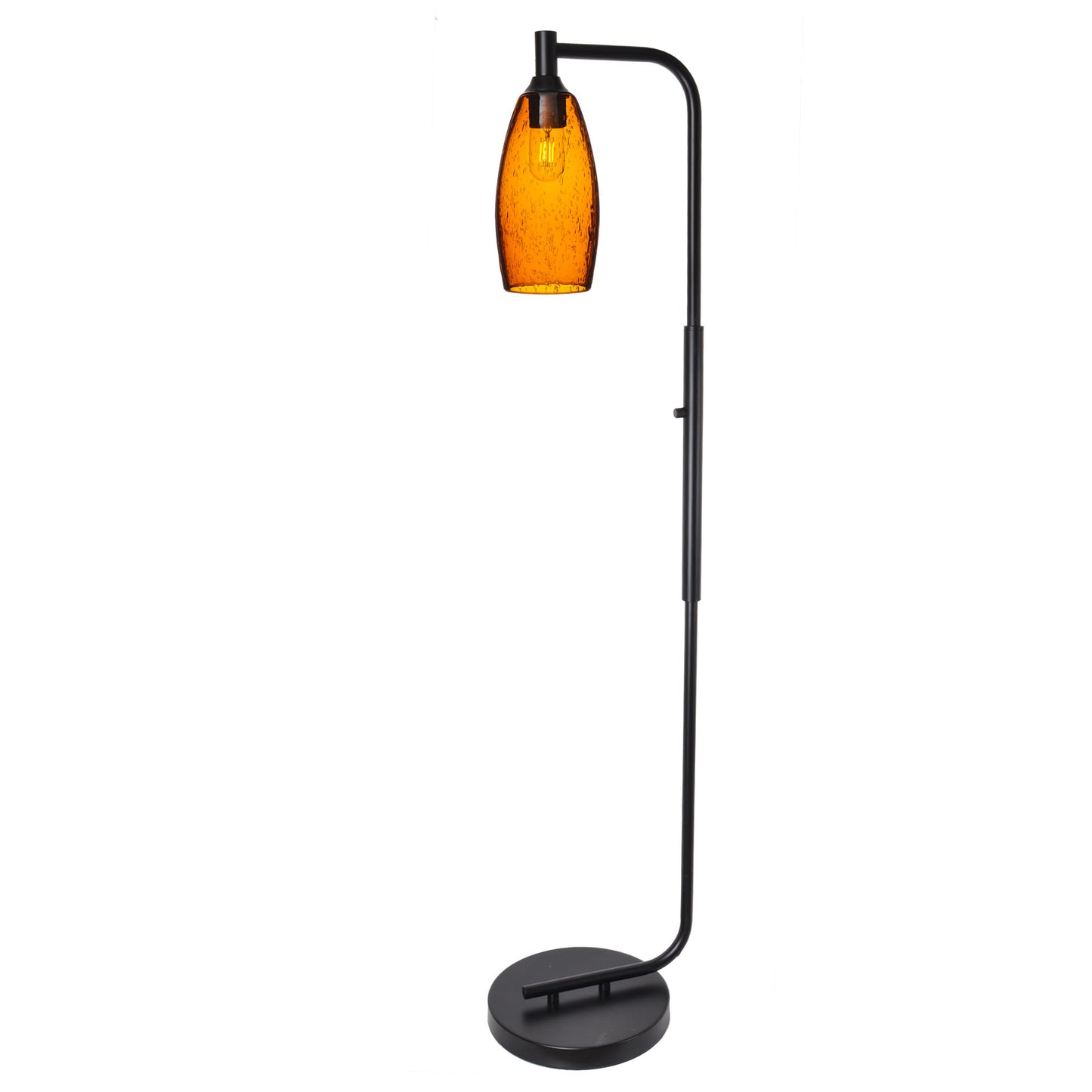 147 Lunar: Floor Lamp-Glass-Bicycle Glass Co - Hotshop-Slate Gray-Matte Black-Bicycle Glass Co