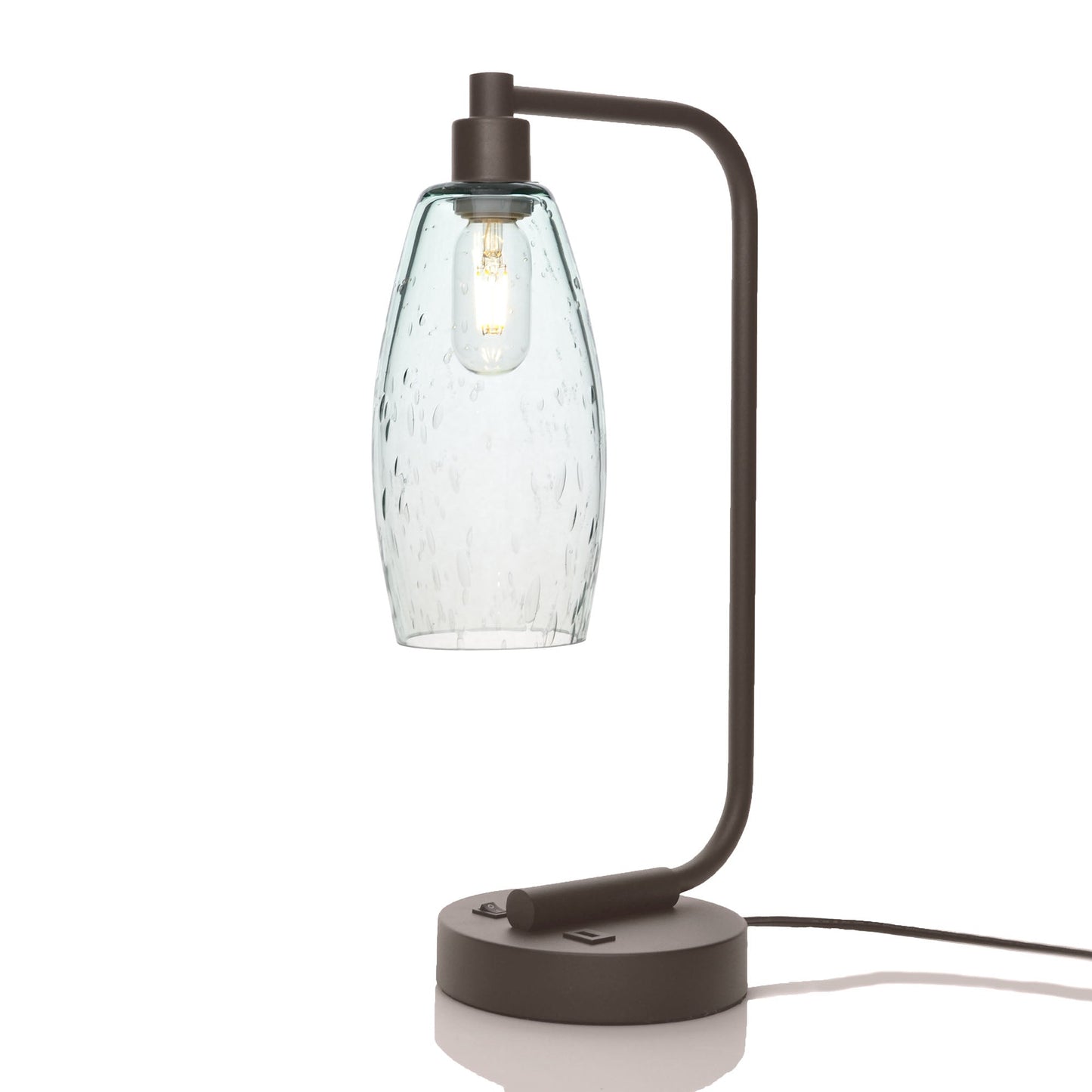 147 Lunar: Table Lamp-Glass-Bicycle Glass Co - Hotshop-Eco Clear-Dark Bronze-Bicycle Glass Co