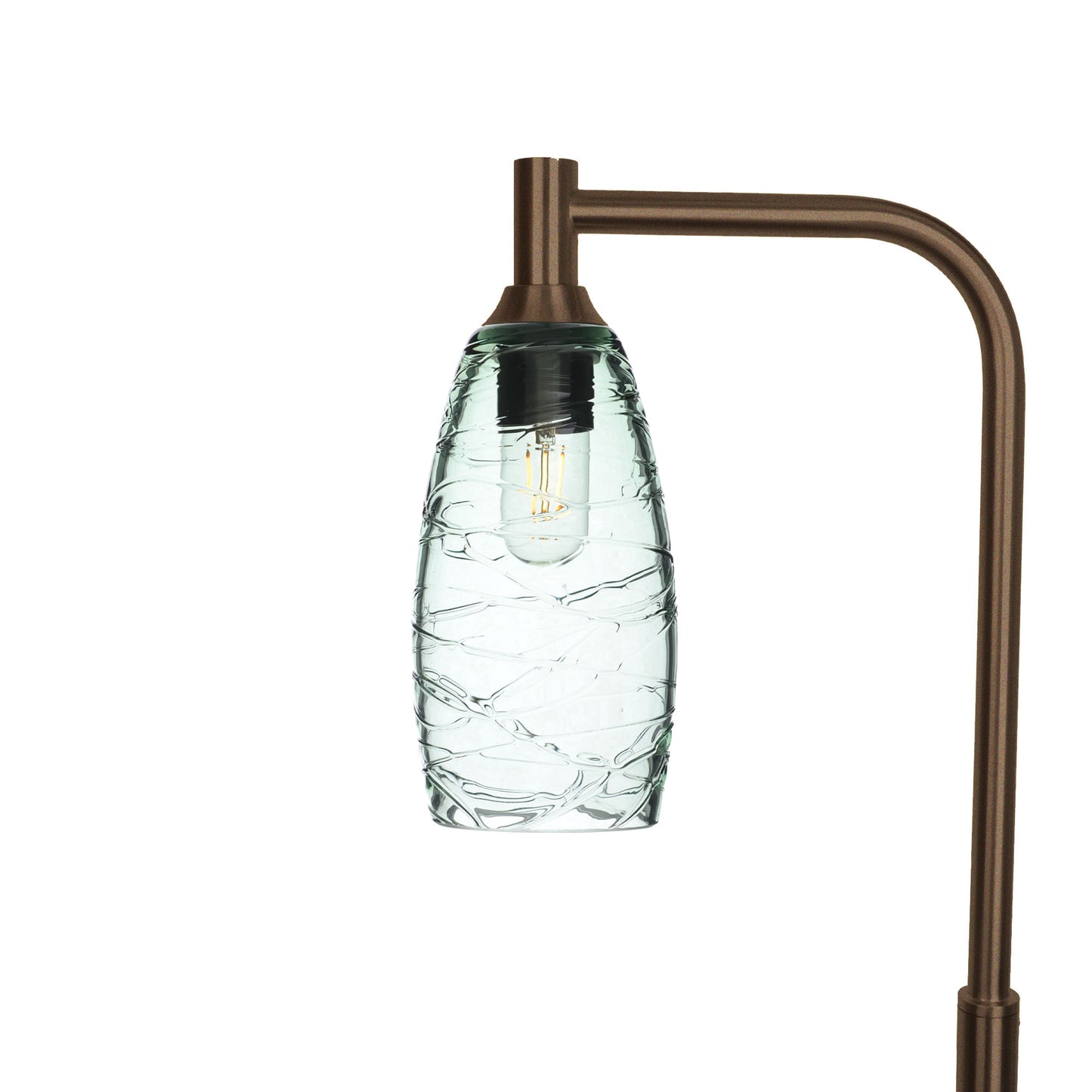 147 Spun: Floor Lamp-Glass-Bicycle Glass Co - Hotshop-Eco Clear-Antique Bronze-Bicycle Glass Co