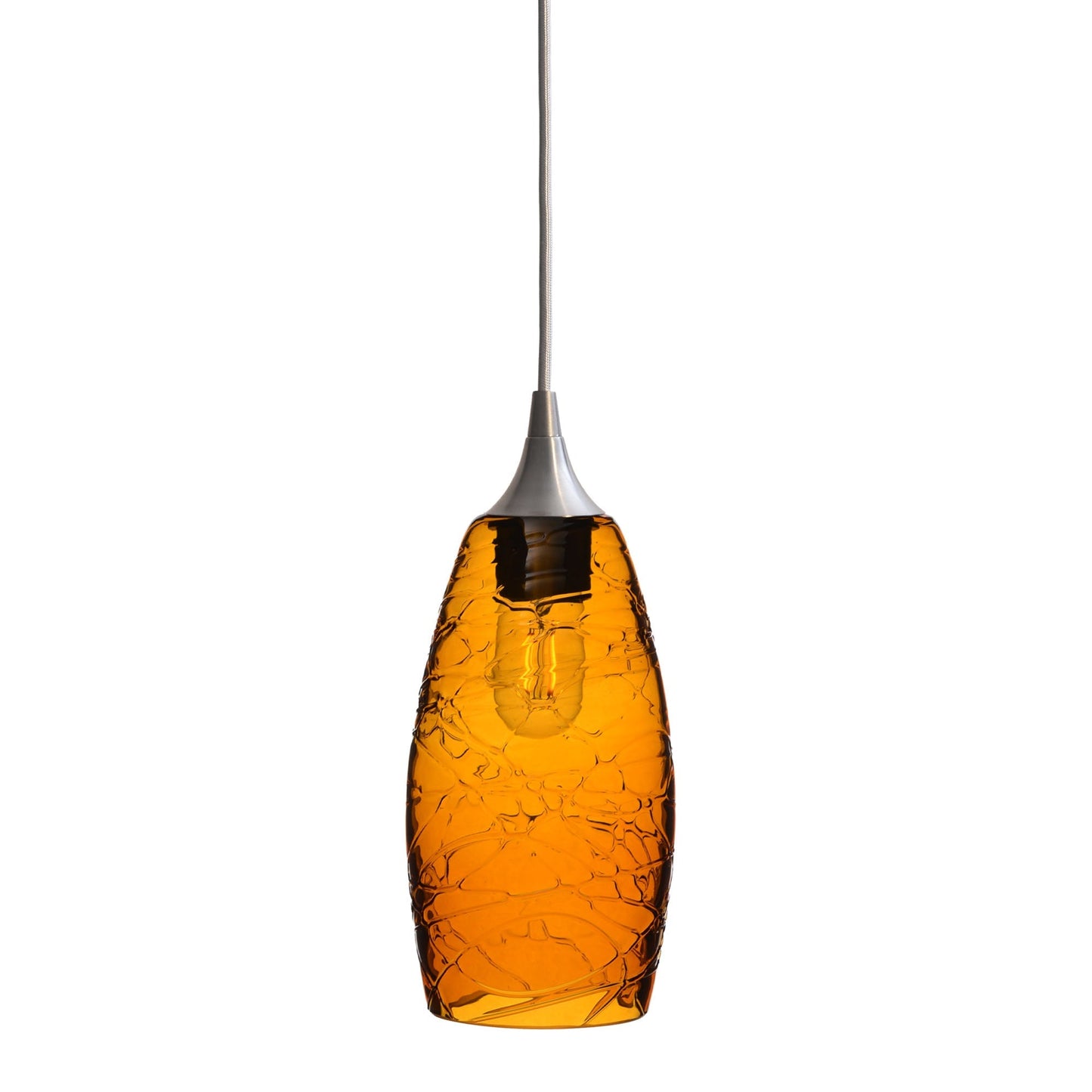 147 Spun: Single Pendant Light-Glass-Bicycle Glass Co - Hotshop-Harvest Gold-Brushed Nickel-Bicycle Glass Co