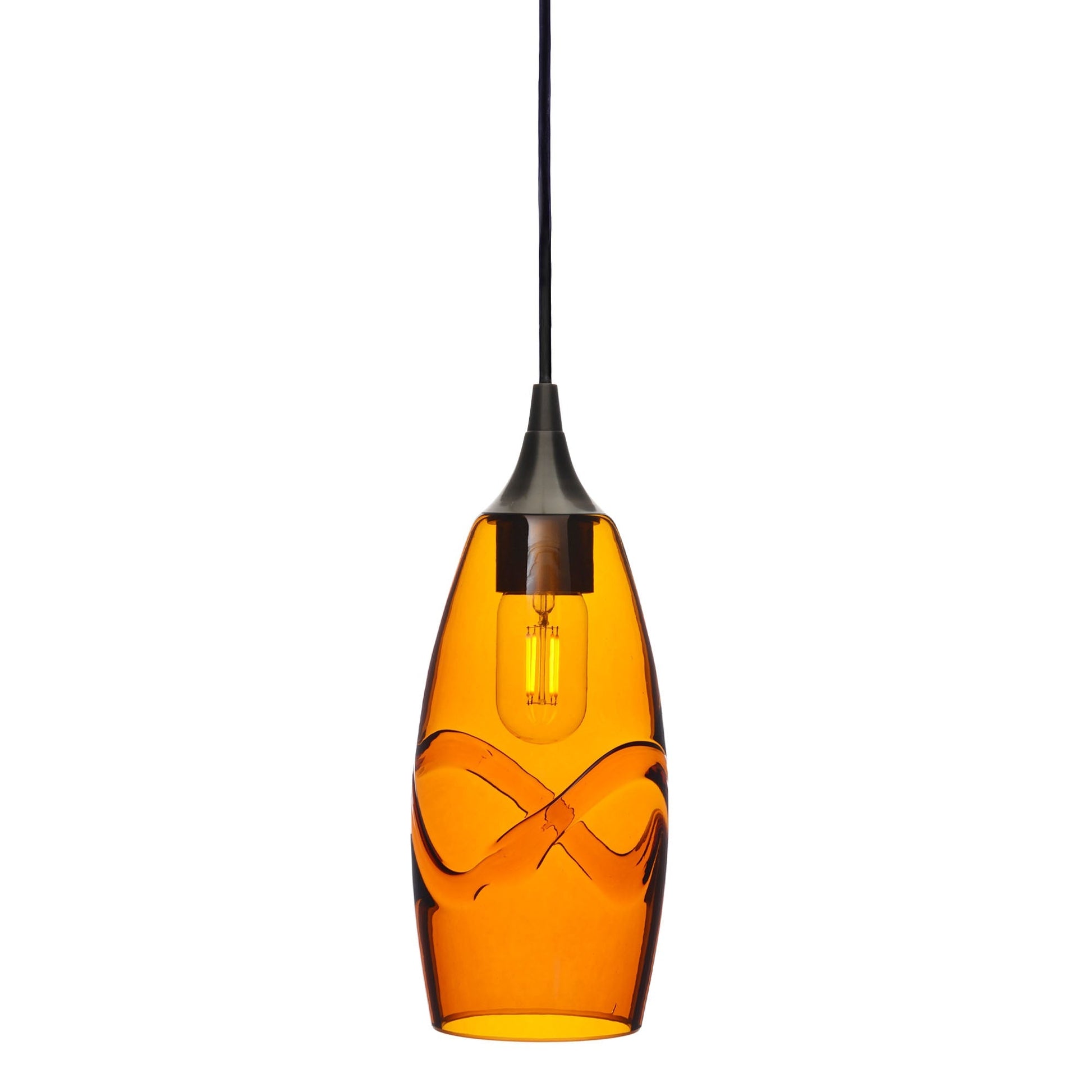 147 Swell: Single Pendant Light-Glass-Bicycle Glass Co - Hotshop-Harvest Gold-Antique Bronze-Bicycle Glass Co