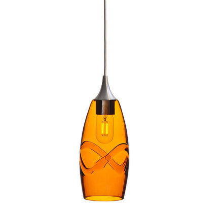 147 Swell: Single Pendant Light-Glass-Bicycle Glass Co - Hotshop-Harvest Gold-Brushed Nickel-Bicycle Glass Co