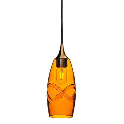 147 Swell: Single Pendant Light-Glass-Bicycle Glass Co - Hotshop-Harvest Gold-Polished Brass-Bicycle Glass Co