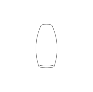 Simplified line drawing of one 147 shade.