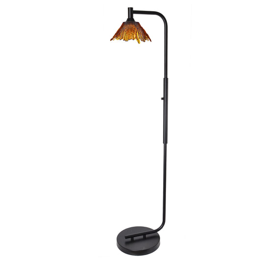 212 Floor Lamp-Glass-Bicycle Glass Co - Hotshop-Steel Blue-Brushed Nickel-Bicycle Glass Co