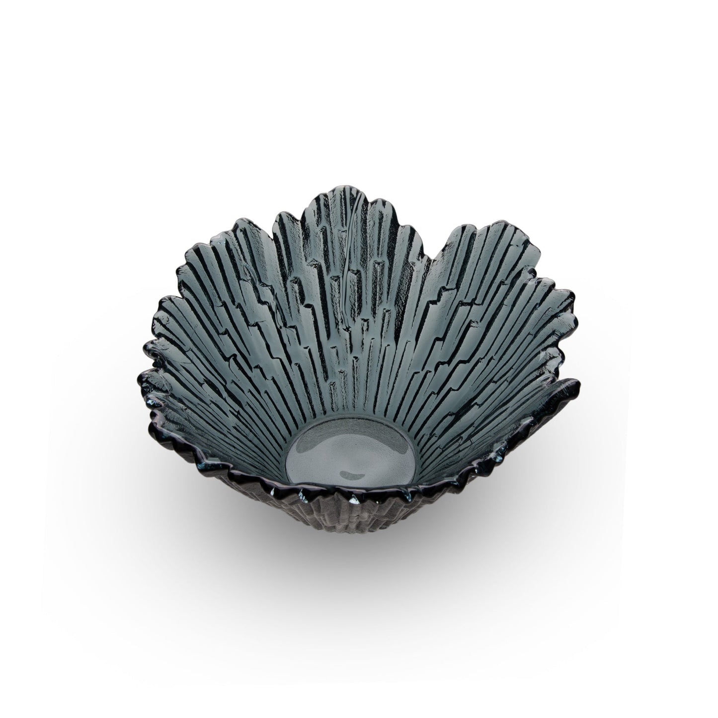 212 Icicle: Small Bowl-Glass-Bicycle Glass Co-Steel Blue-Bicycle Glass Co