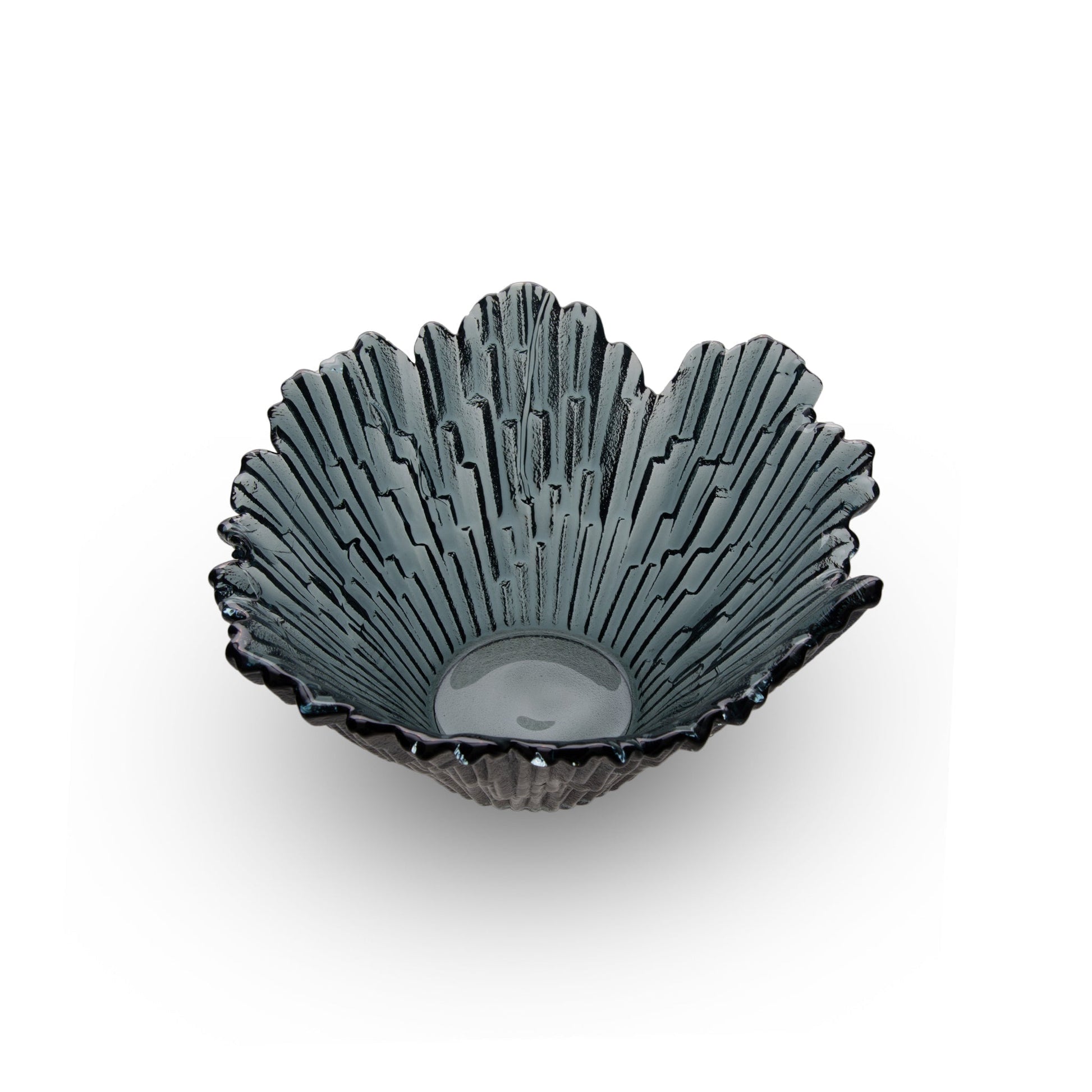 212 Icicle: Small Bowl-Glass-Bicycle Glass Co-Steel Blue-Bicycle Glass Co