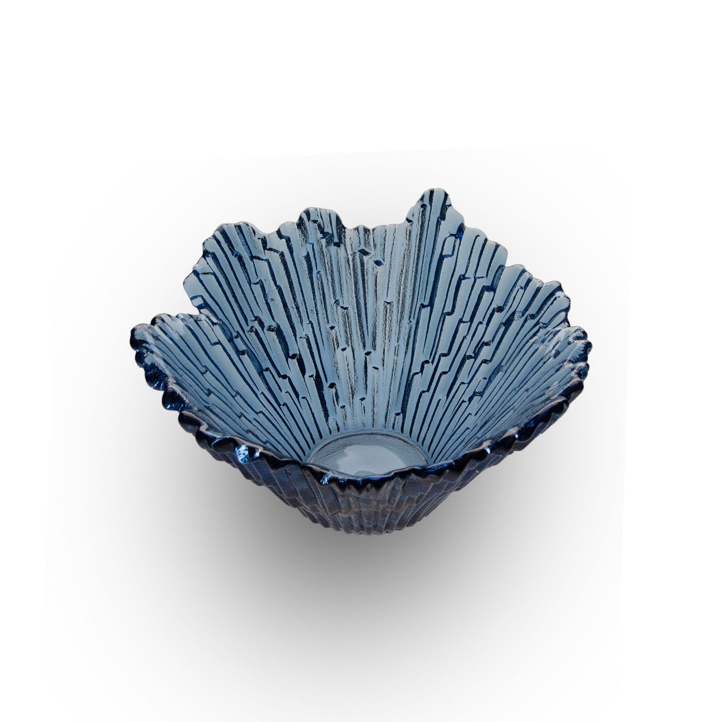 212 Icicle: Small Bowl-Glass-Bicycle Glass Co-Steel Blue-Bicycle Glass Co