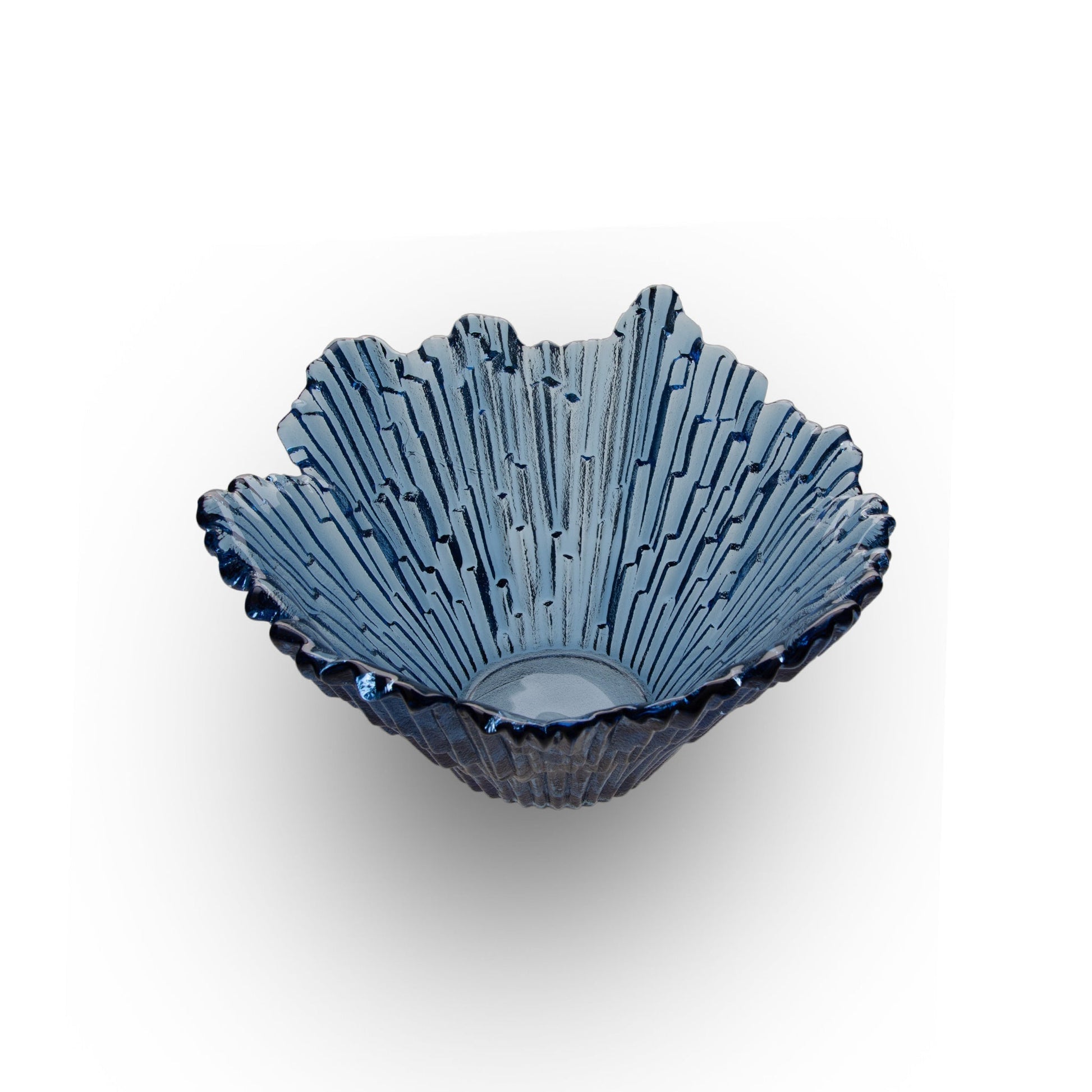 212 Icicle: Small Bowl-Glass-Bicycle Glass Co-Steel Blue-Bicycle Glass Co