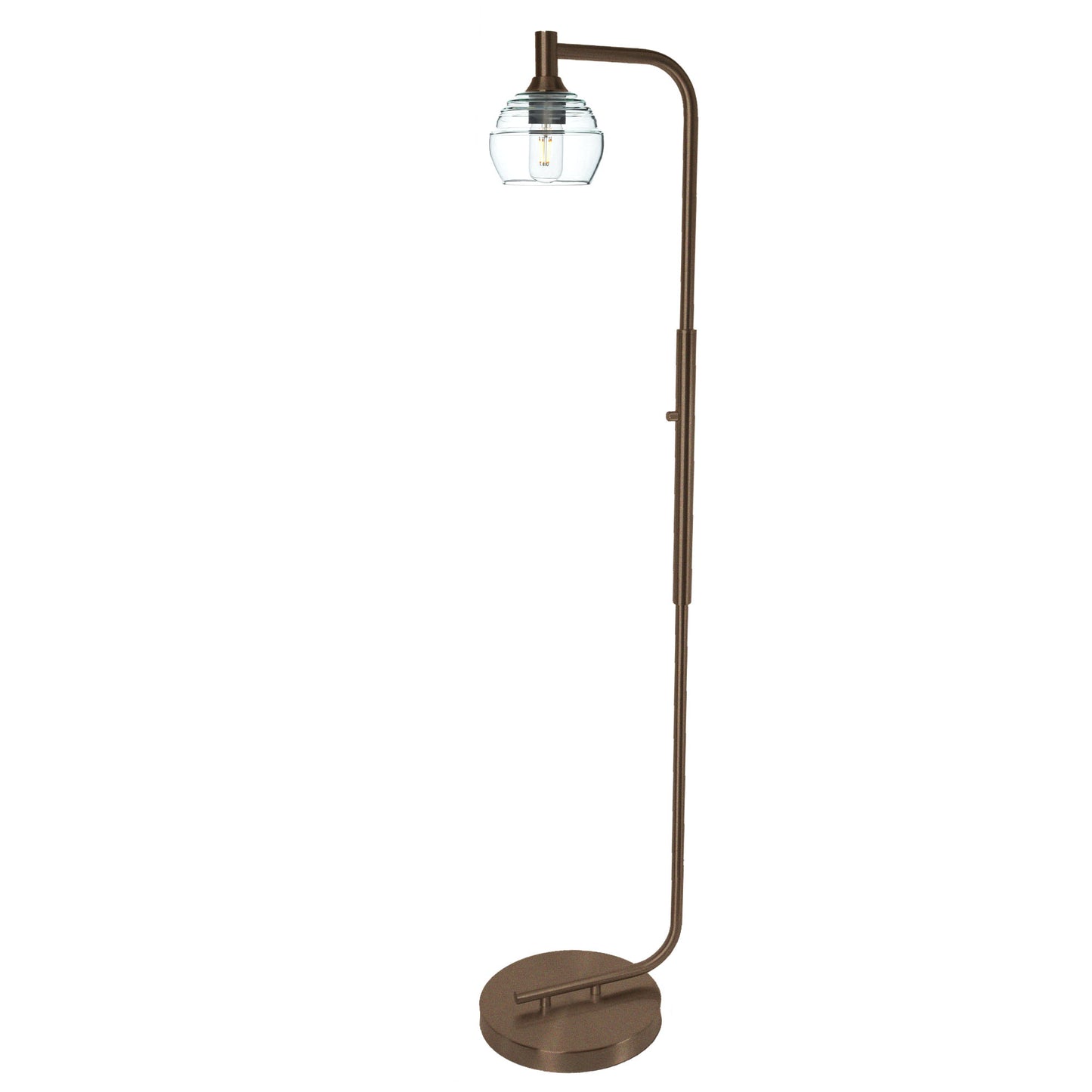 301 Lucent: Floor Lamp-Glass-Bicycle Glass Co - Hotshop-Eco Clear-Brushed Nickel-Bicycle Glass Co