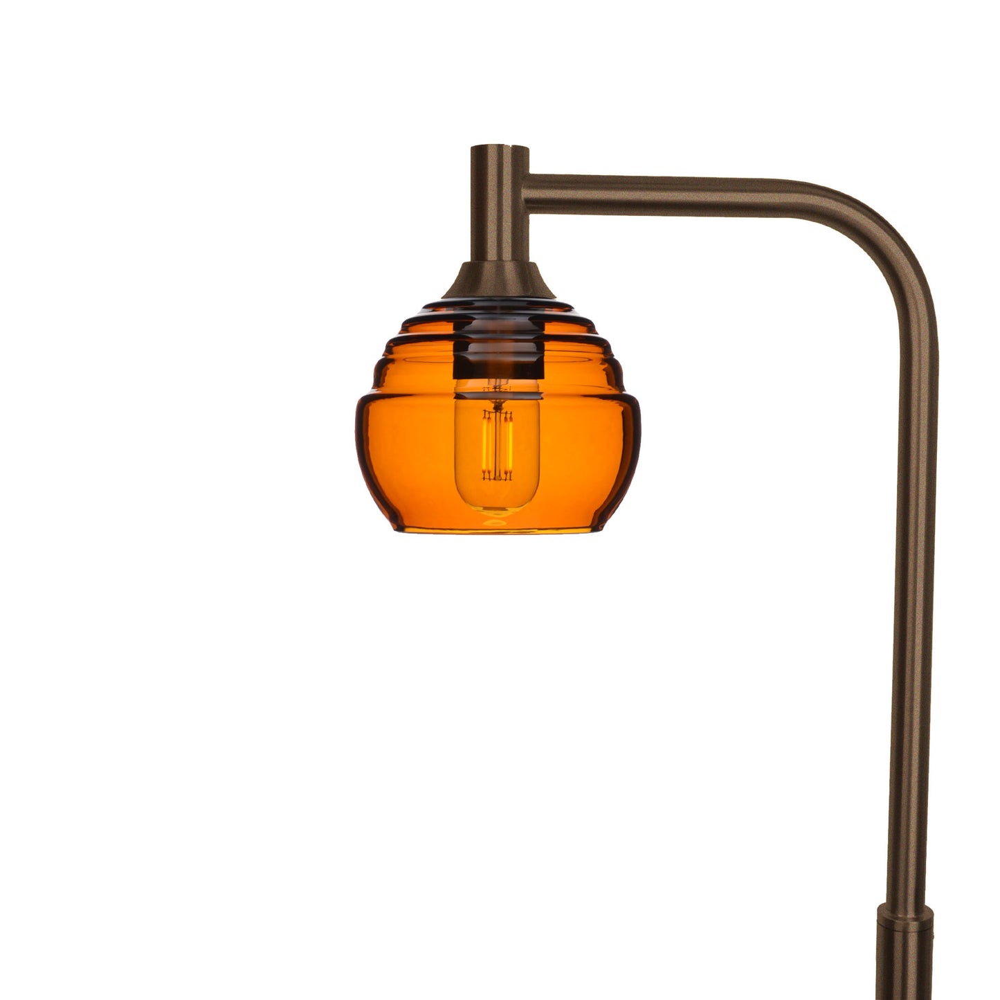 301 Lucent: Floor Lamp-Glass-Bicycle Glass Co - Hotshop-Golden Amber-Antique Bronze-Bicycle Glass Co