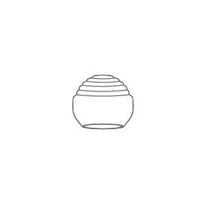 Simplified line drawing of one 301 shade.