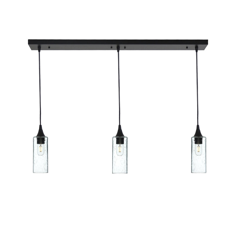 513 3 Pendant Linear Chandelier — Matte Black - Custom / Lunar / Eco Clear