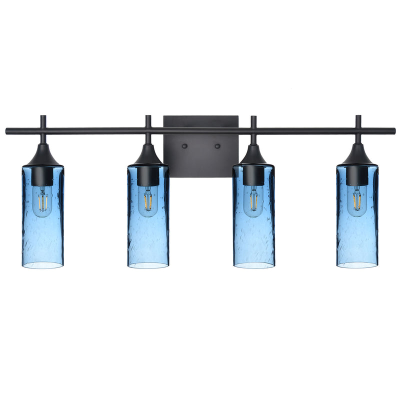 513 4-Light Vanity — Lunar / Steel Blue / Matte Black