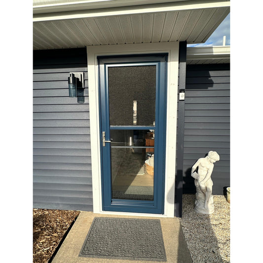 513 Exterior Wall Sconce-Glass-Bicycle Glass Co-Lunar-Steel Blue-Bicycle Glass Co