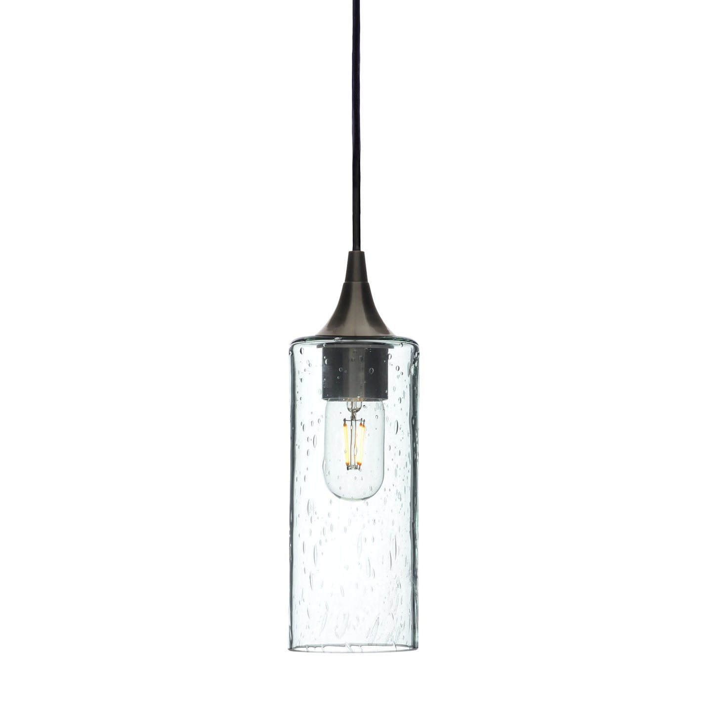 513 Lunar: Single Pendant Light-Glass-Bicycle Glass Co - Hotshop-Eco Clear-Antique Bronze-Bicycle Glass Co