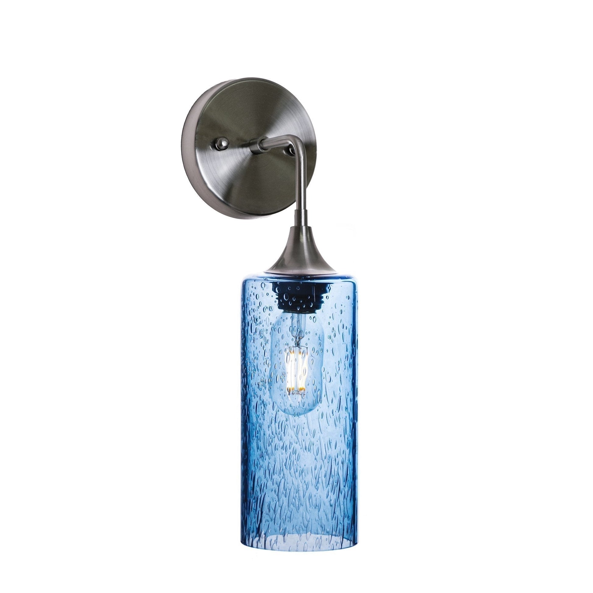 Lunar Wall Sconce: Form No. 513-Sconce-Bicycle Glass Co-Steel Blue-Bicycle Glass Co