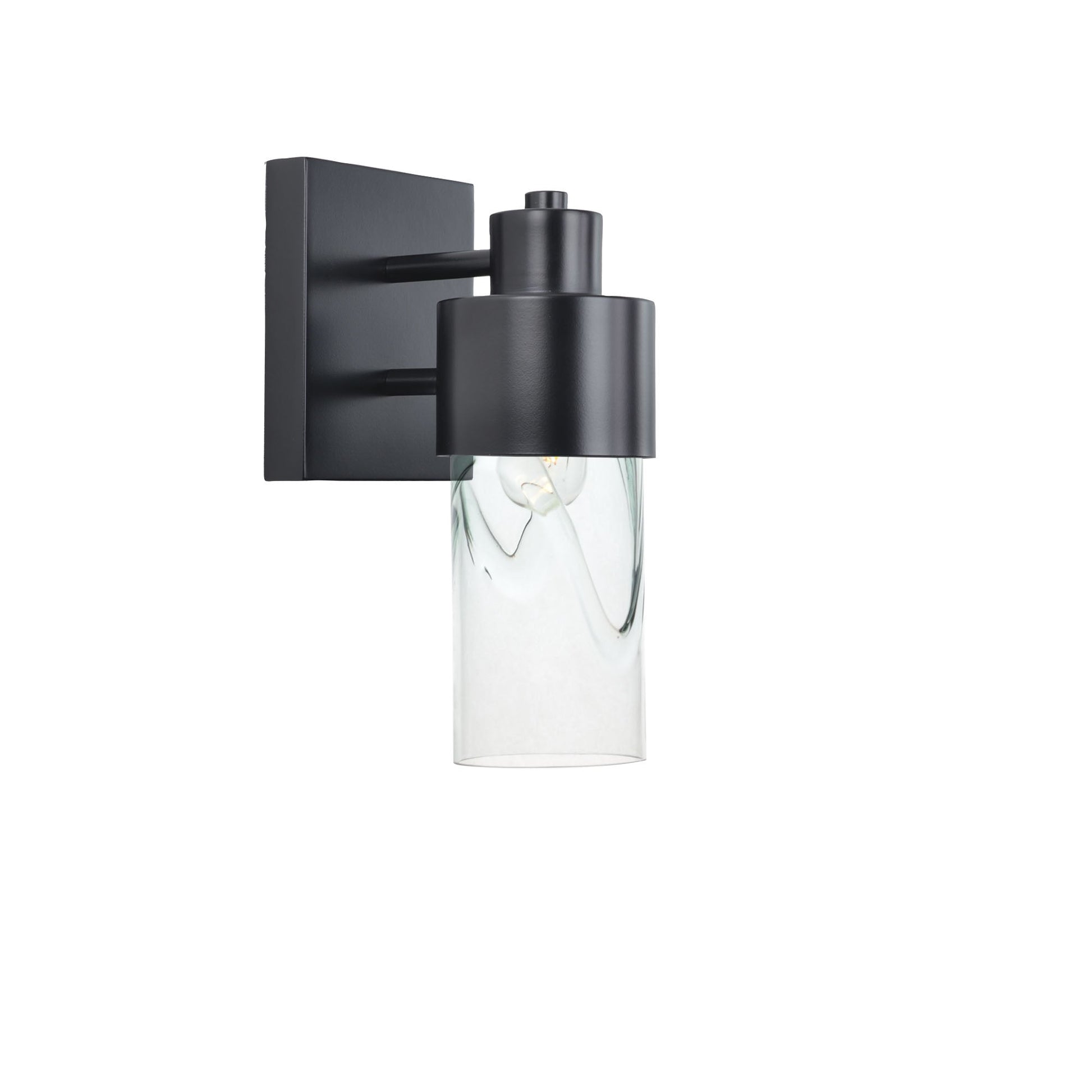 513 Swell: Exterior Sconce Light-Glass-Bicycle Glass Co - Hotshop-Slate Gray-Matte Black-Bicycle Glass Co