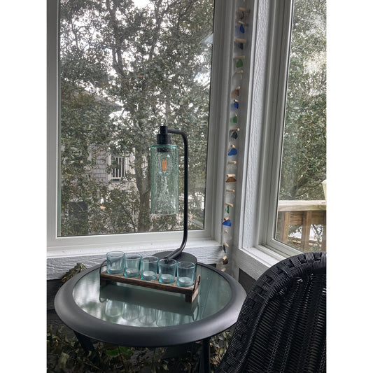 513 Table Lamp-Glass-Bicycle Glass Co - Hotshop-Lunar-Steel Blue-Brushed Nickel-Bicycle Glass Co