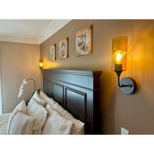 515 Interior Wall Sconce-Bicycle Glass Co-Swell-Steel Blue-Antique Bronze-Bicycle Glass Co