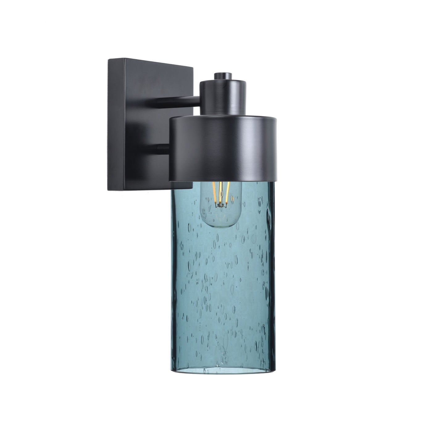 515 Lunar: Exterior Sconce Light-Glass-Bicycle Glass Co - Hotshop-Slate Gray-Matte Black-Bicycle Glass Co