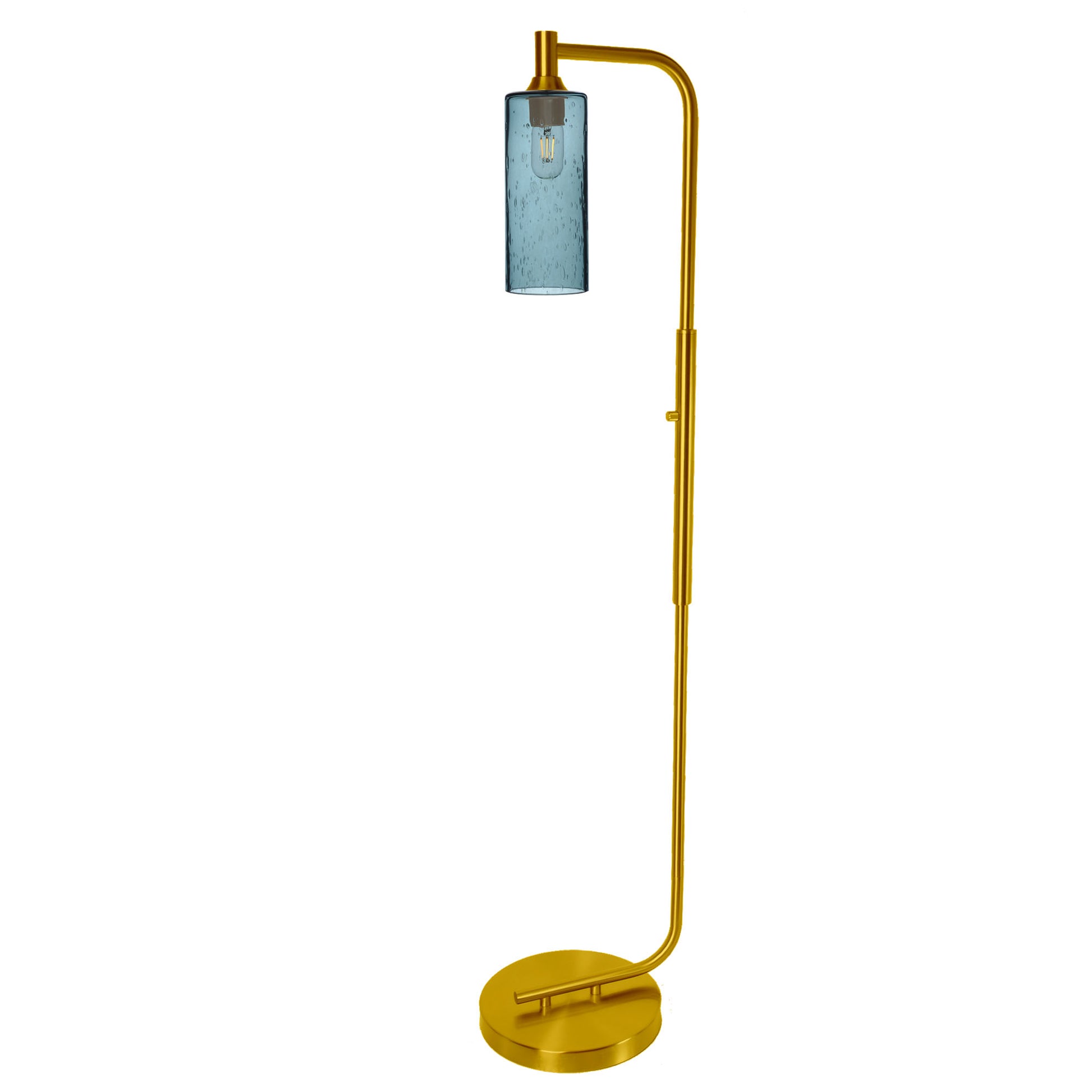 515 Lunar: Floor Lamp-Glass-Bicycle Glass Co - Hotshop-Slate Gray-Matte Black-Bicycle Glass Co