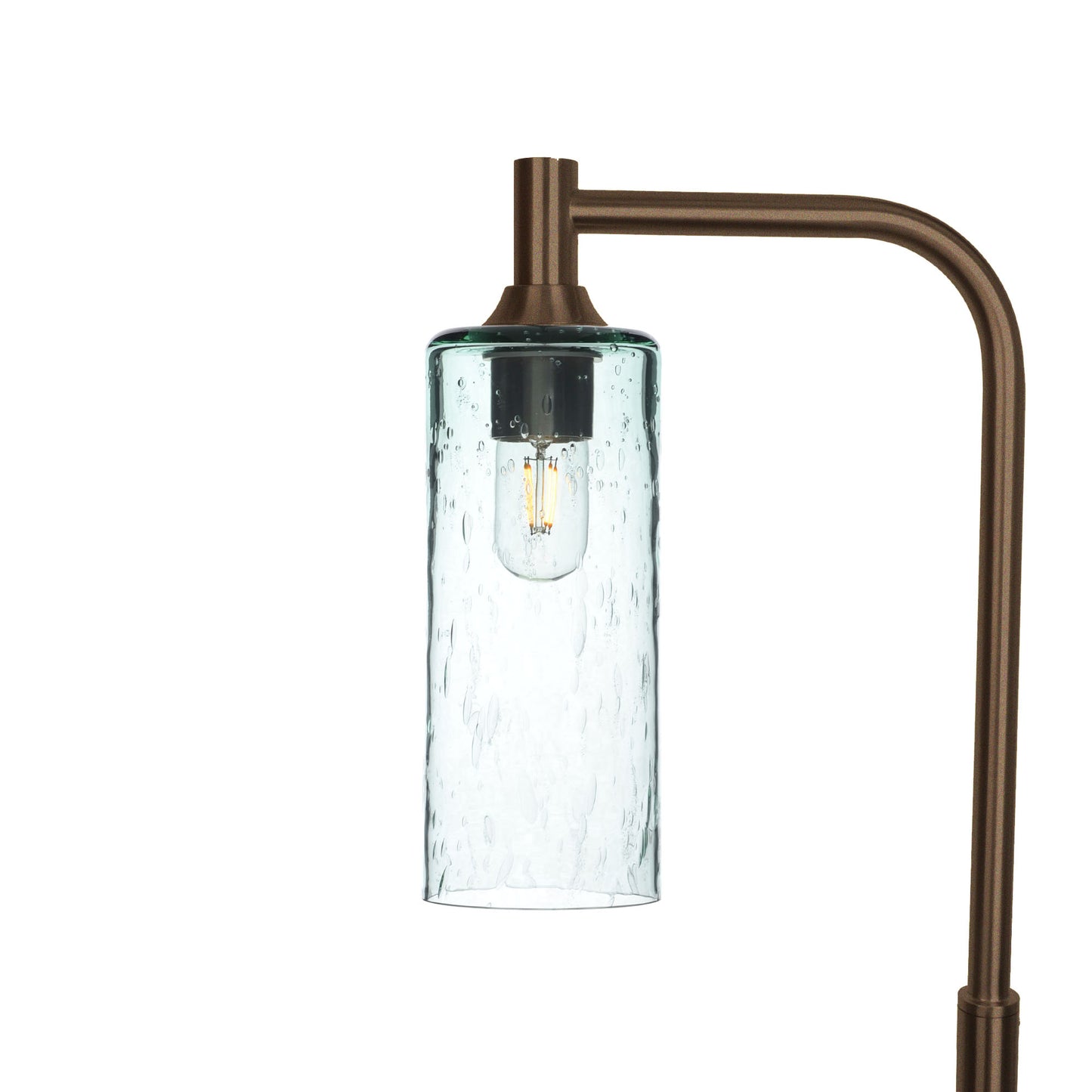 515 Lunar: Floor Lamp-Glass-Bicycle Glass Co - Hotshop-Eco Clear-Antique Bronze-Bicycle Glass Co