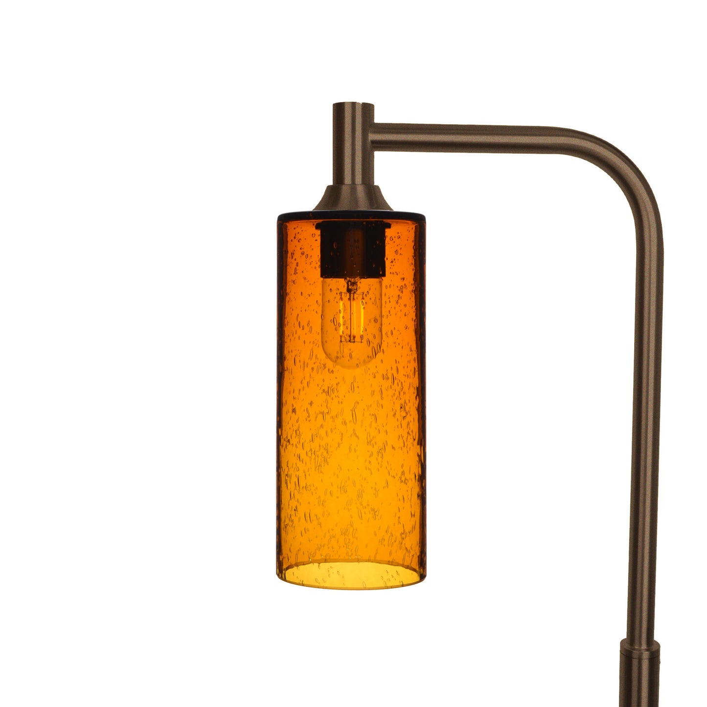 515 Lunar: Floor Lamp-Glass-Bicycle Glass Co - Hotshop-Golden Amber-Antique Bronze-Bicycle Glass Co