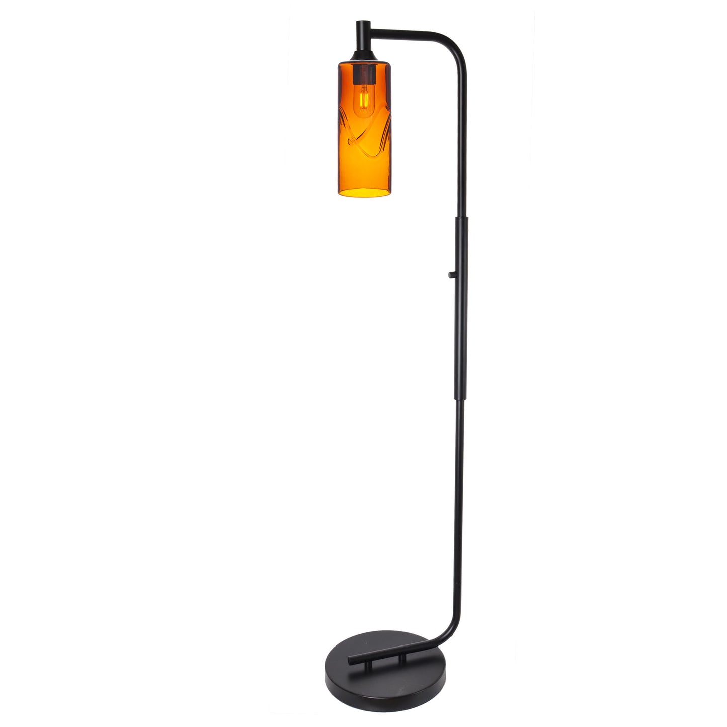 515 Swell: Floor Lamp-Glass-Bicycle Glass Co - Hotshop-Slate Gray-Matte Black-Bicycle Glass Co