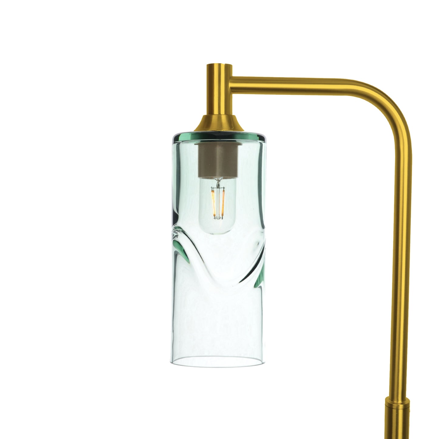 515 Swell: Floor Lamp-Glass-Bicycle Glass Co - Hotshop-Eco Clear-Polished Brass-Bicycle Glass Co