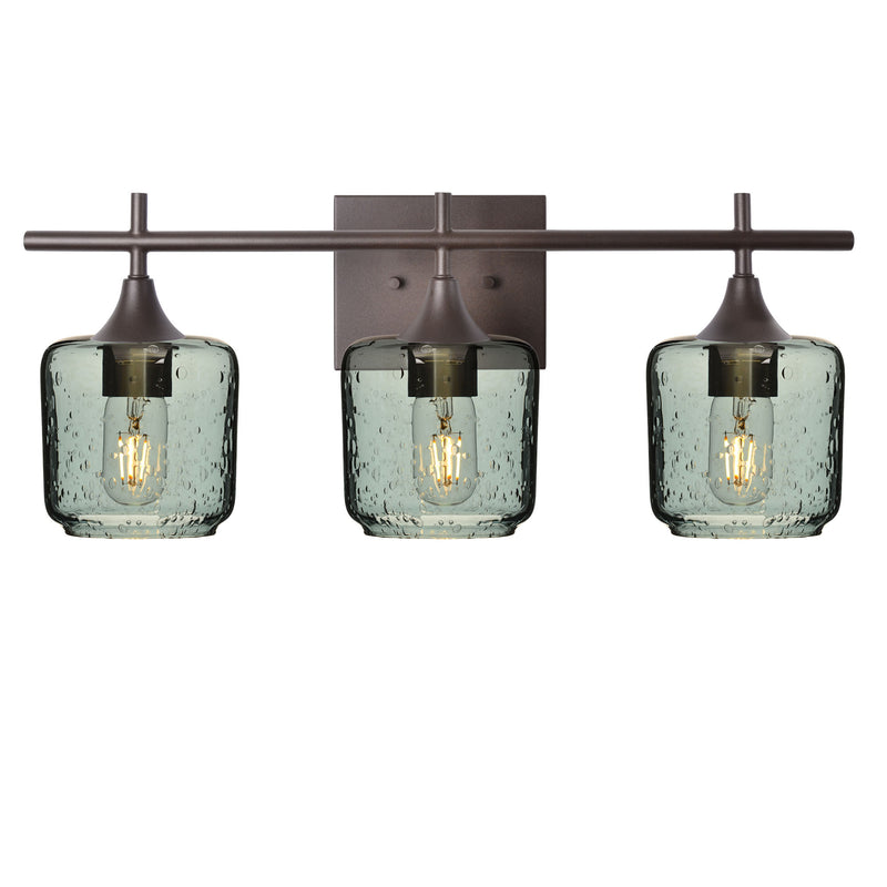 601 3-Light Vanity — Antique Bronze / Lunar / Slate Gray