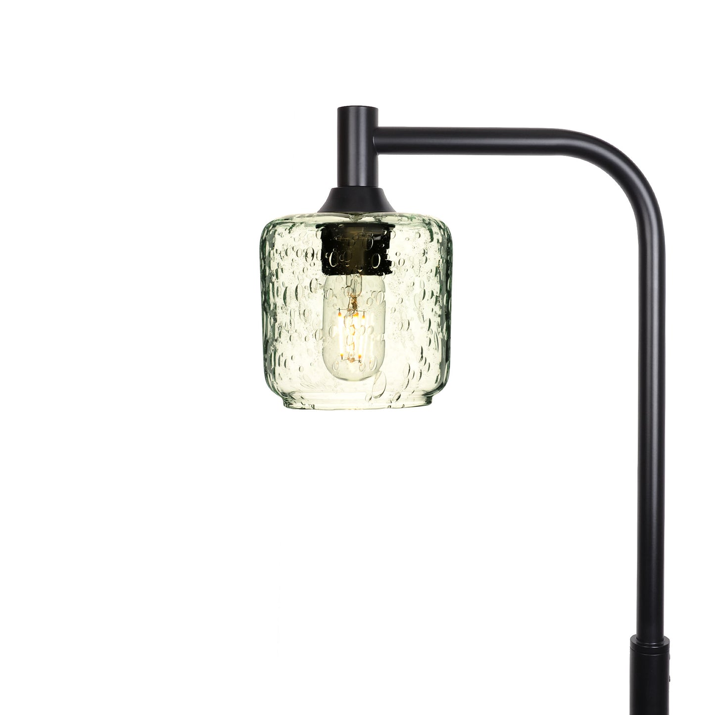 601 Lunar: Floor Lamp-Glass-Bicycle Glass Co - Hotshop-Eco Clear-Matte Black-Bicycle Glass Co