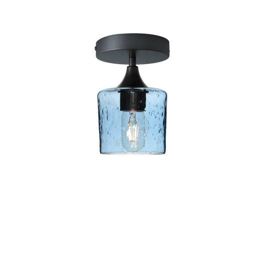 601 Semi-Flush-Bicycle Glass Co - Hotshop-Lunar-Steel Blue-Antique Bronze-Bicycle Glass Co