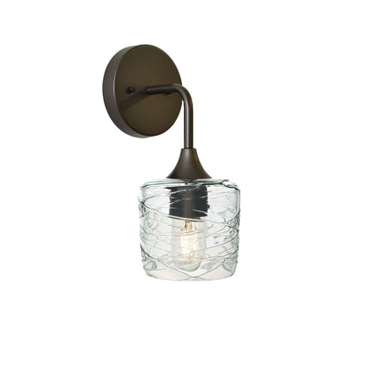601 Spun: Wall Sconce-Glass-Bicycle Glass Co - Hotshop-Eco Clear-Antique Bronze-Bicycle Glass Co