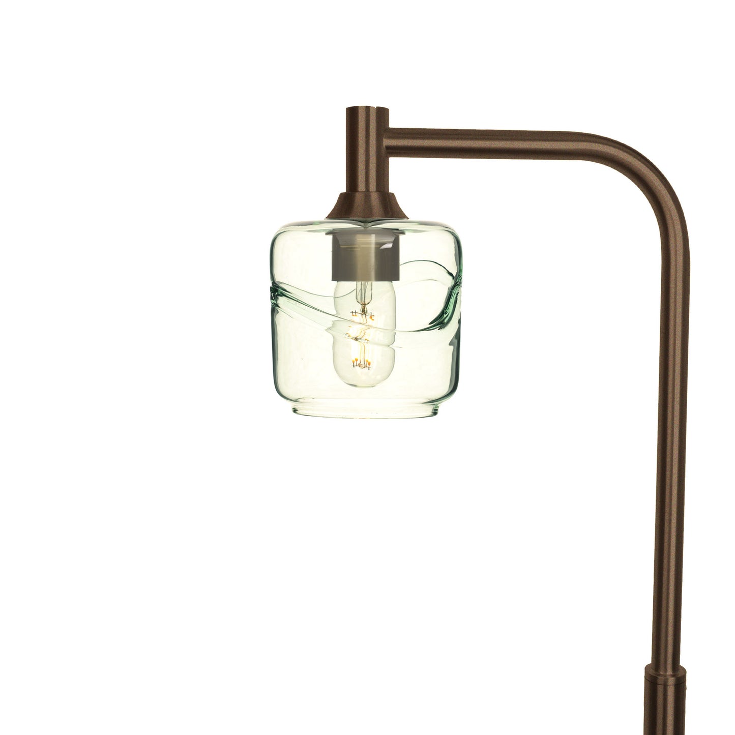 601 Swell: Floor Lamp-Glass-Bicycle Glass Co - Hotshop-Eco Clear-Antique Bronze-Bicycle Glass Co