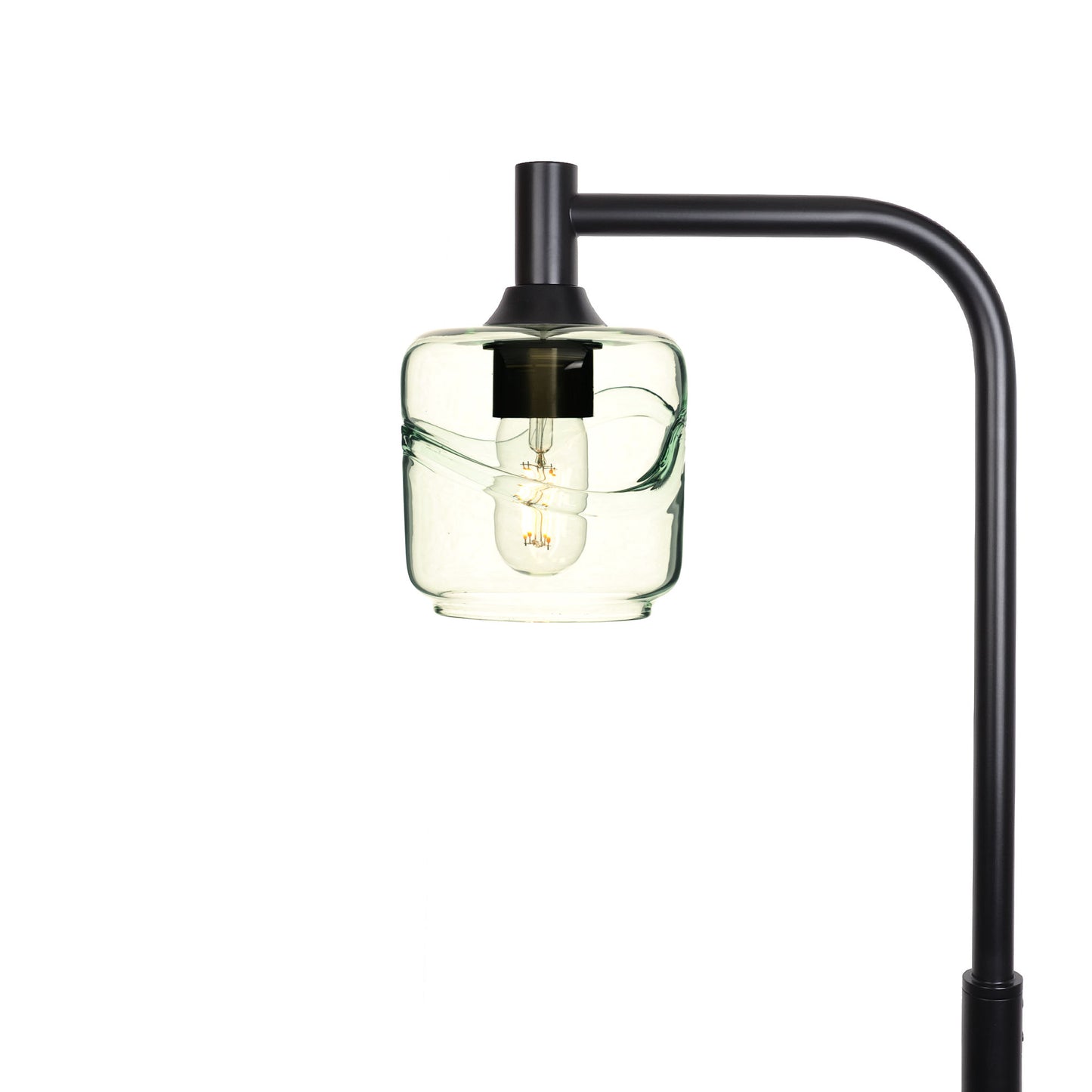 601 Swell: Floor Lamp-Glass-Bicycle Glass Co - Hotshop-Eco Clear-Matte Black-Bicycle Glass Co