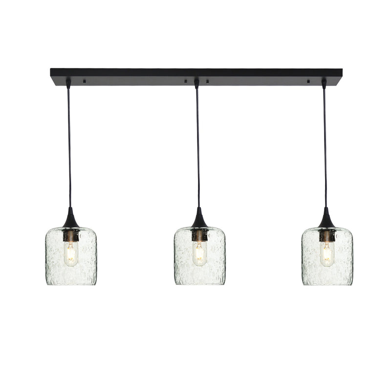 603 3 Pendant Linear Chandelier — Matte Black - Custom / Lunar / Eco Clear