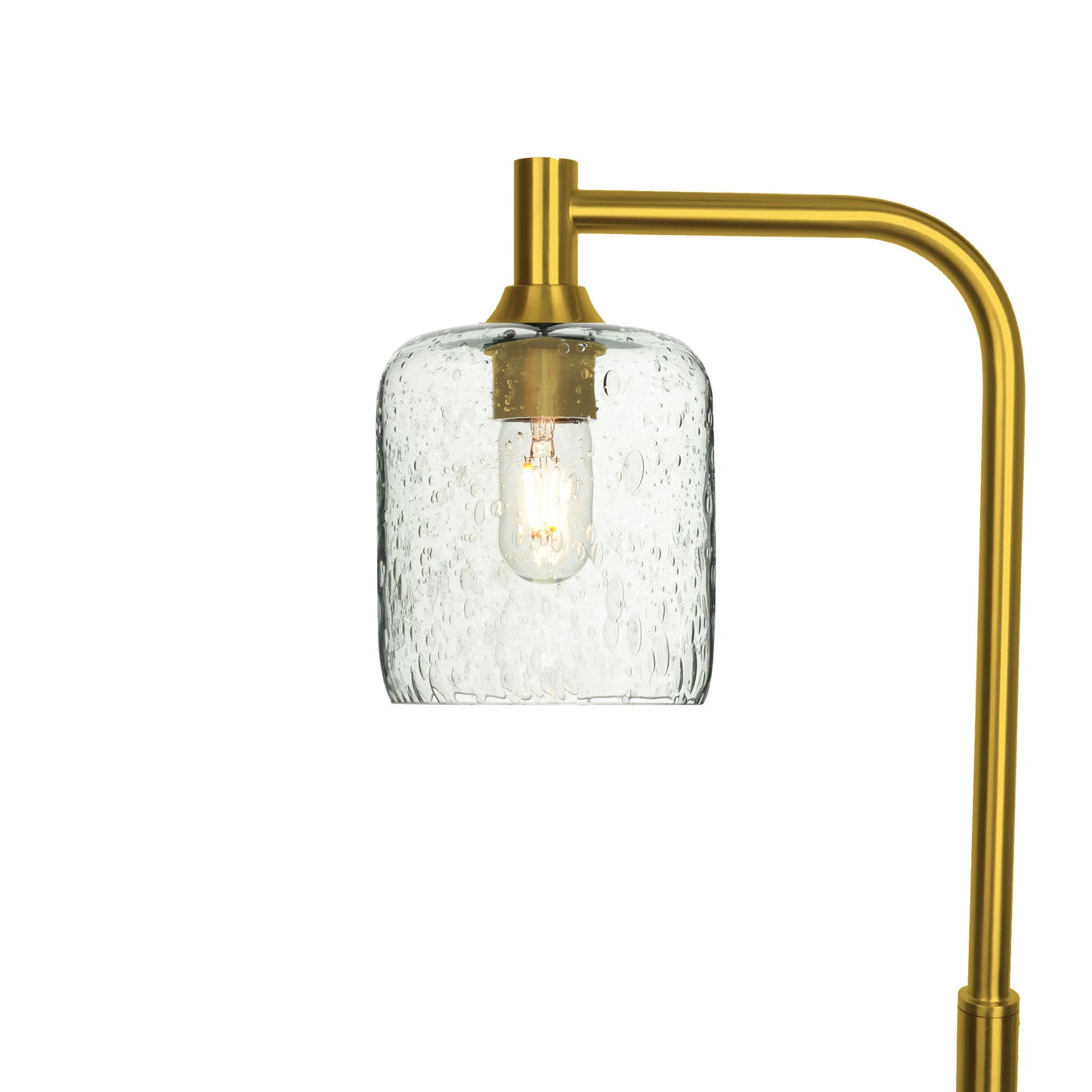 603 Lunar: Floor Lamp-Glass-Bicycle Glass Co - Hotshop-Eco Clear-Polished Brass-Bicycle Glass Co