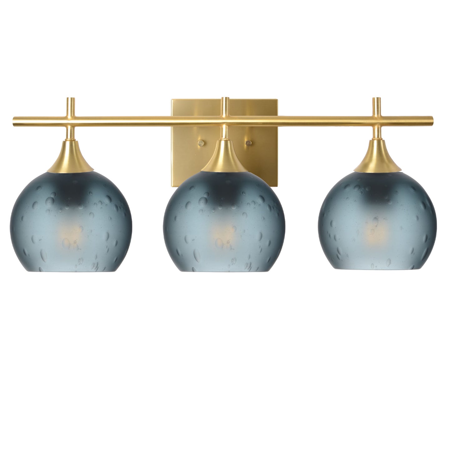 763 3-Light Vanity-Glass-Bicycle Glass Co-Celestial-Slate Gray-Polished Brass-Bicycle Glass Co