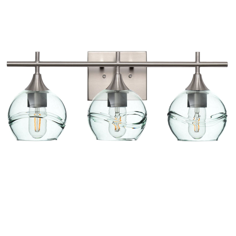 763 3-Light Vanity — Swell / Eco Clear / Brushed Nickel