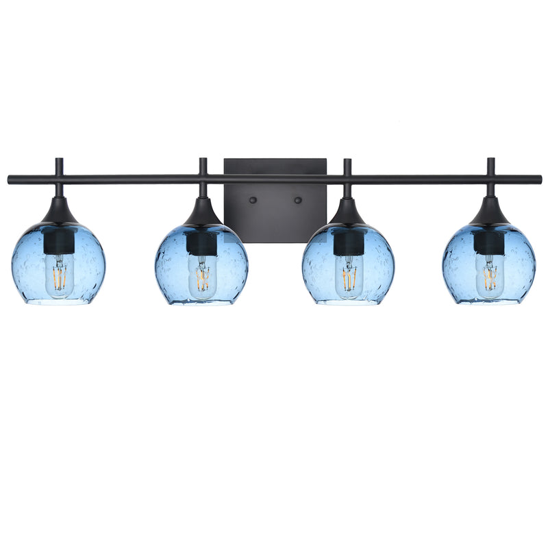 763 4-Light Vanity — Lunar / Steel Blue / Matte Black