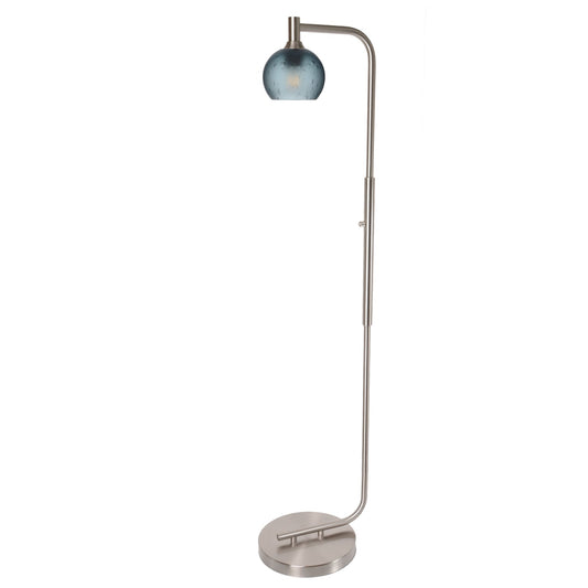 763 Celestial: Floor Lamp-Glass-Bicycle Glass Co - Hotshop-Golden Amber-Brushed Nickel-Bicycle Glass Co