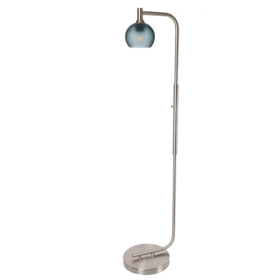 763 Celestial: Floor Lamp-Glass-Bicycle Glass Co - Hotshop-Golden Amber-Brushed Nickel-Bicycle Glass Co