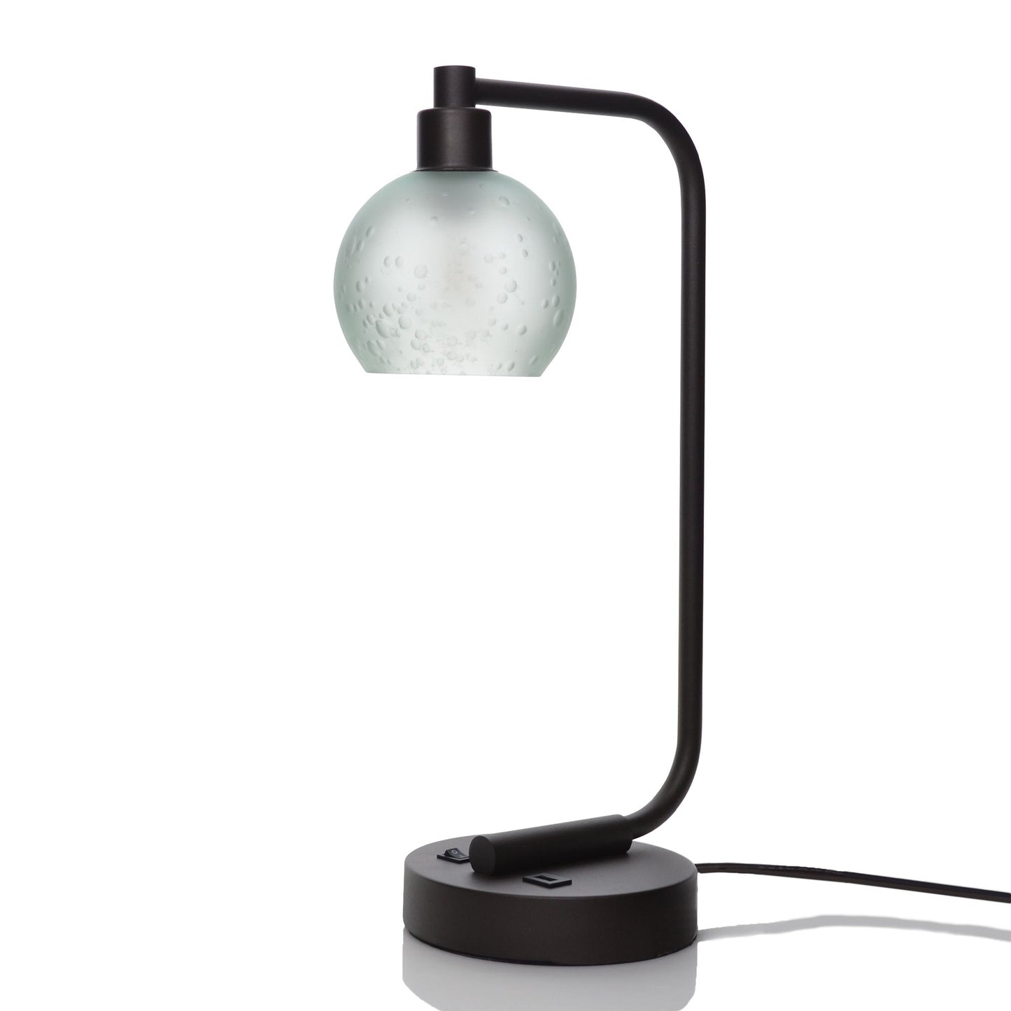 763 Celestial: Table Lamp-Glass-Bicycle Glass Co - Hotshop-Steel Blue-Brushed Nickel-Bicycle Glass Co