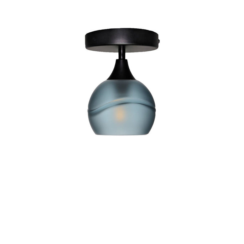 763 Semi-Flush Light — Glacial / Slate Gray / Matte Black