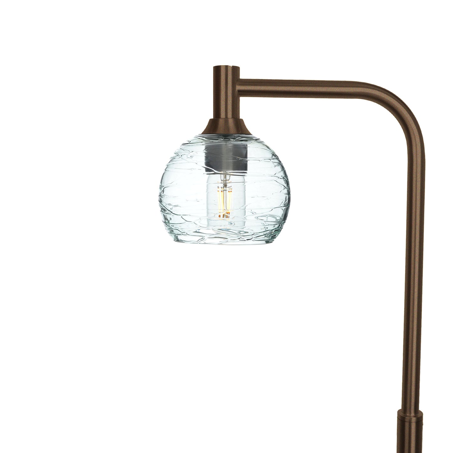 763 Spun: Floor Lamp-Glass-Bicycle Glass Co - Hotshop-Eco Clear-Antique Bronze-Bicycle Glass Co