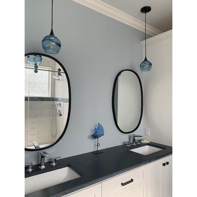 Swell Single Pendant Light: Form No. 763-Pendant Lights-Bicycle Glass Co-Steel Blue-Bicycle Glass Co