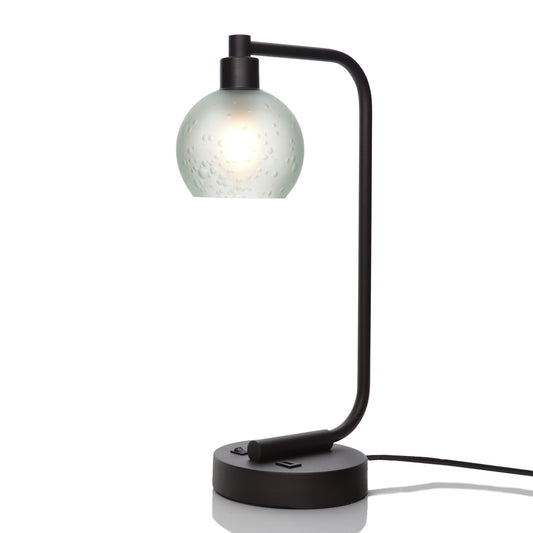 763 Table Lamp-Glass-Bicycle Glass Co - Hotshop-Celestial-Eco Clear-Matte Black-Bicycle Glass Co